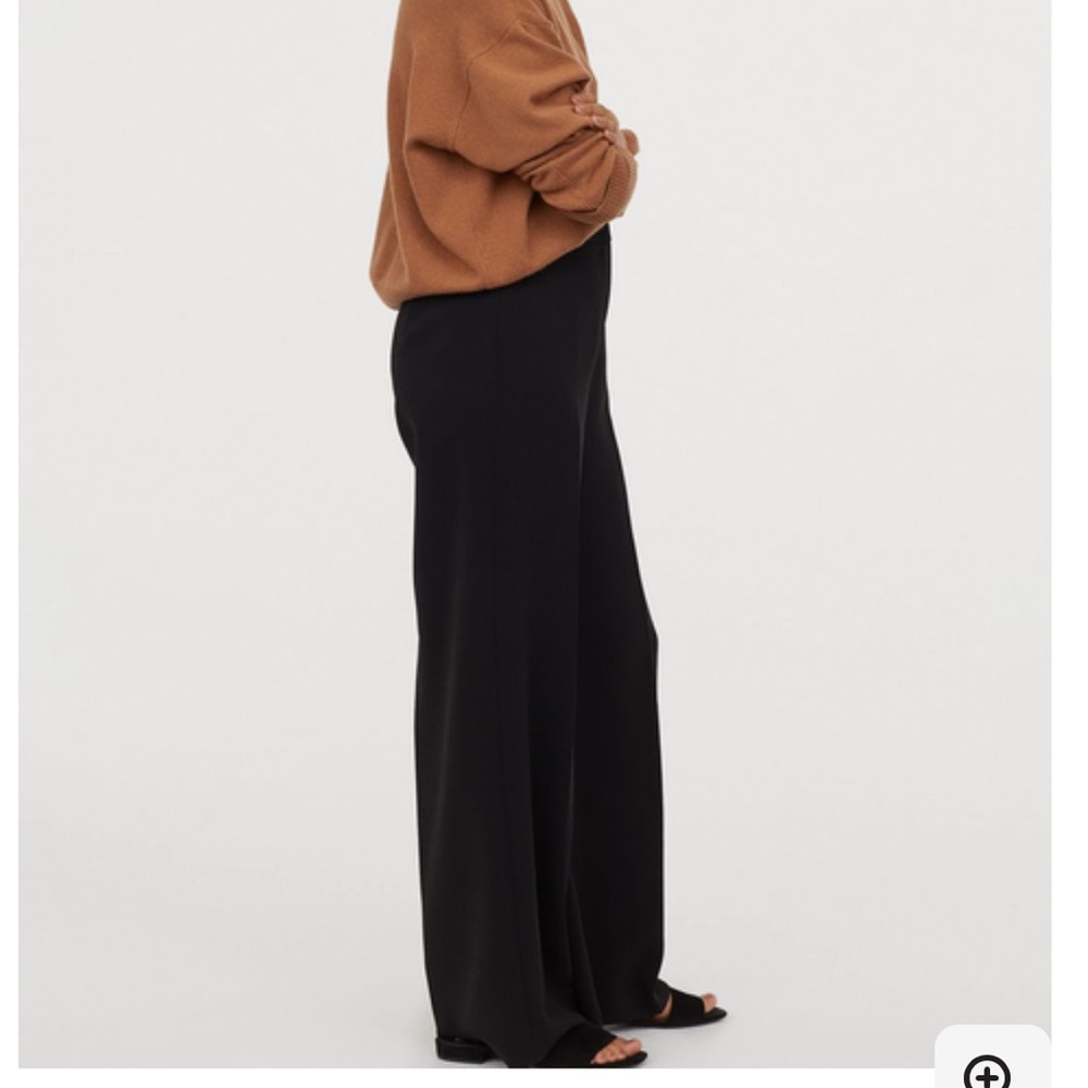 H&M Elegant Black Wide Leg Pants